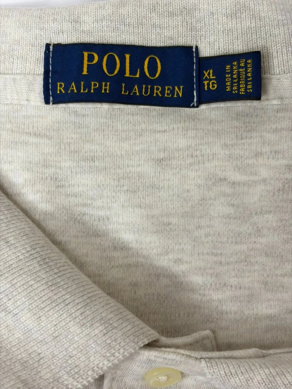 Polo Ralph Lauren Polo Shirt Men’s XL Gray Heather 100% Cotton Classic Fit Golf